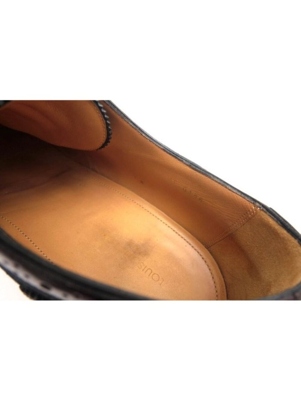 Louis Vuitton Shoes Business Men Cotton Canvas Leather Red Brown - Picture 8 of 8